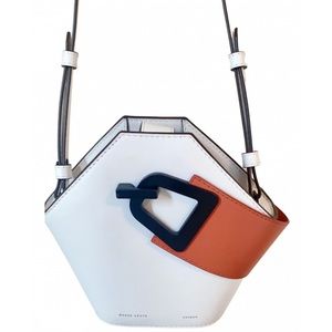 Danse Lente Mini Johnny Crossbody Bag - White / Copper / Black hardware